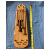 Handcrafted wooden door harp