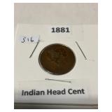 Indian Head Cent 1881