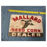Mallard dealer Advertising tin sign
