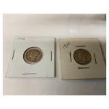 Mercury Silver Dimes 1944 & 1945