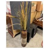 Floor vase with bamboo& dried decorative branches