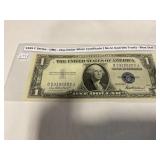 1 Dollar Silver Certificate Blue Seal 1935F  UNC