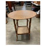 Wicker two tier side table 28ï¿½ Tall