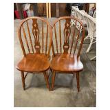 Two wood chairs
