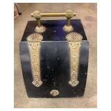 Antique metal coal box/ scuttle