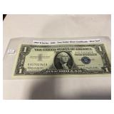 One Dollar Silver Certificate Blue Seal 1957B UNC