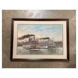 C.W. Vittitow The Great Steam Boat Race 28ï¿½ x 20ï¿½