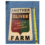 Oliver Farm Advertising tin sign