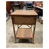 Wicker side table with drawer 30ï¿½ Tall