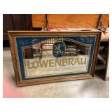 Lowenbrau Beer advertising mirror 33ï¿½ x 21ï¿½