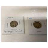Mercury Silver Dimes 1919D & 1923