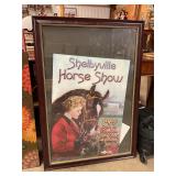 Shelbyville Horse Show framed poster 27.5ï¿½ x39.5ï¿½