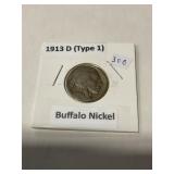 Buffalo Nickel 1913 D ( Type 1)