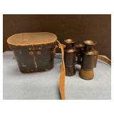 Vintage binoculars in case