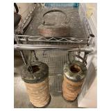 Antique concertina-style portable lanterns