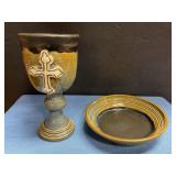 Ceramic communion Chalice & Bowl