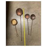 Antique copper ladles