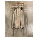 Vintage Flexible Flyer steerable wooden sled
