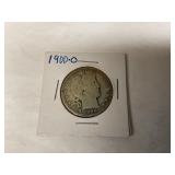 1900 Barber Silver Half Dollar