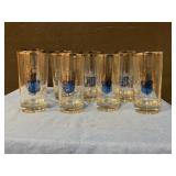 Vintage mid-century design  glasses set of 8