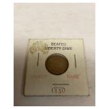 1880 Seated Silver Liberty Dime