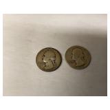 1946 & 1948 Silver Quarters