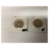 1936-D & 1937 Silver Quarters