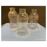 Glass hurricane lamp shades