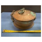 Antique copper storage box