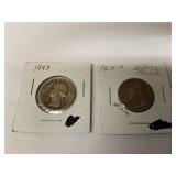 1943 & 1963-D Silver Quarters
