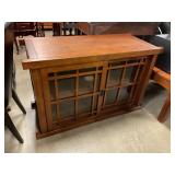 TV Stand wood w/ glass doors 49ï¿½ L x 24ï¿½ W x 30ï¿½ T