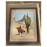 Western art framed print 17ï¿½ x 21ï¿½