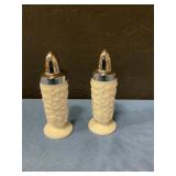 Salt & pepper shakers milk glass