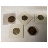 Bicentennial quarters, 2 half dollars 1 colorized