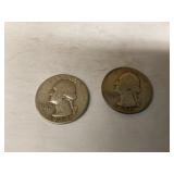 1949 & 1950  Silver Quarters