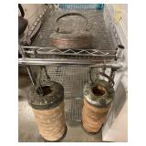 Antique concertina-style portable lanterns