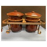 Stoneware pots  holder