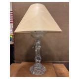 Glass table lamp w/ shade 27ï¿½ T