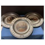 Vintage Pewter The American Revolution plates