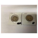 1936-D & 1937 Silver Quarters