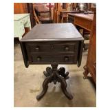 Side table w/ drawers & drop sides