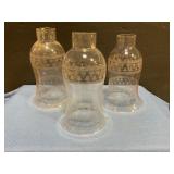 Glass hurricane lamp shades