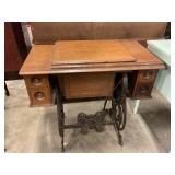 Wilcox & Gibbs Sewing Machine in wood case