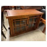TV Stand wood w/ glass doors 49ï¿½ L x 24ï¿½ W x 30ï¿½ T