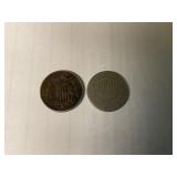 Shield Nickel 1887 &  no date