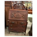 Antique Secretary desk with key