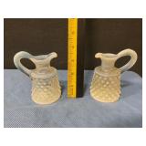 Hobnail mini creamers unmarked Fenton