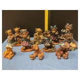 Assorted bear figurines