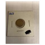 1858 Silver Seated Liberty Half Dime