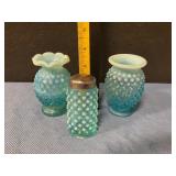 Hobnail vases unmarked Fenton